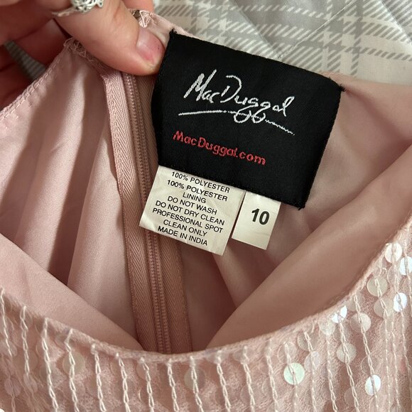 New Ieena for Mac Duggal 10796 Asymmetric Skirt Sequin Dress - Picture 4 of 10